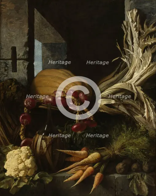Vegetables in a cellar, 1883. Creator: Wladimir Swertschkoff.