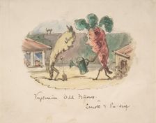 Vegetarian Odd Fellows: or, Carrott and Pa-Snip, 1837-64. Creator: John Leech