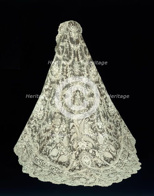 Veil with Russian Imperial Family Coat of Arms, Belgium, 1875/1900. Creator: Unknown.