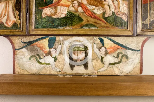 Veil of St Veronica Held by Two Angels, Altar Retable from the Church in Moszczenica Nizna..., c1480 Creator: Unknown.