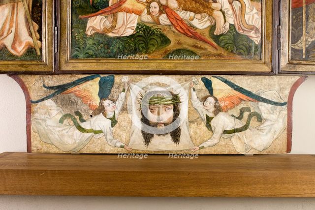Veil of St Veronica Held by Two Angels, Altar Retable from the Church in Moszczenica Nizna..., c1480 Creator: Unknown.