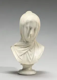 Veiled Bust ("The Veiled Nun"), c. 1863. Creator: Unknown