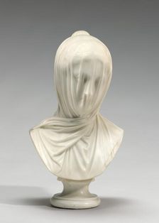 Veiled Bust ("The Veiled Nun"), c. 1863. Creator: Unknown