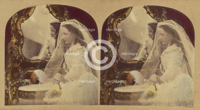 Veiled Bride, about 1865. Creator: London Stereoscopic & Photographic Co.