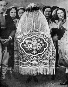 Veiled bride, South Serbia, 1936