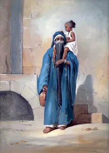 Veiled Egyptian Woman mid 19th century. Artist: Emile Prisse D'Avennes