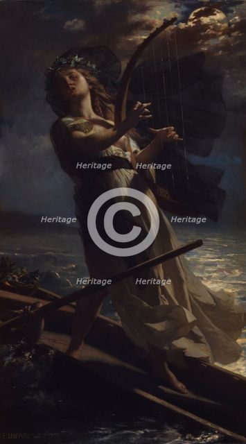 Veleda, moon effect, 1883. Creator: Lenepveu, Jules Eugène (1819-1898).