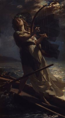 Veleda, moon effect, 1883. Creator: Lenepveu, Jules Eugène (1819-1898)
