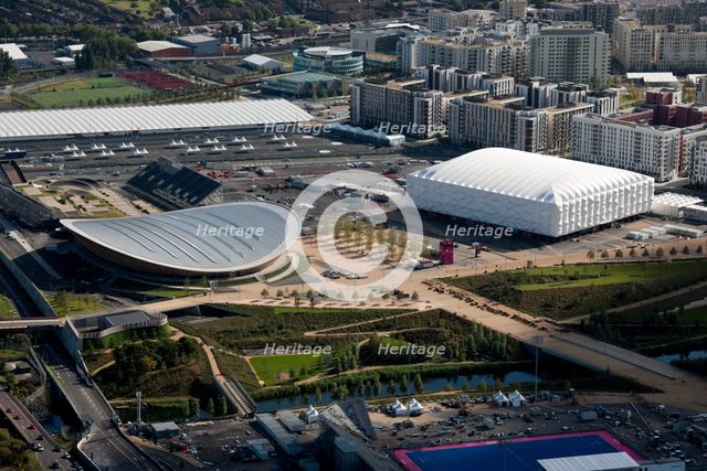 Velodrome, Basketball Arena and Olympic Village, Queen Elizabeth Olympic Park, London, 2012. Artist: Damian Grady.