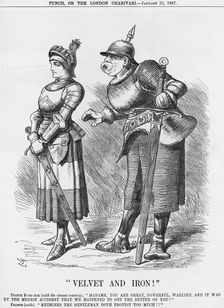 "Velvet and Iron!", 1887. Creator: Joseph Swain