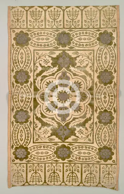 Velvet cushion cover, 1600s. Creator: Unknown.