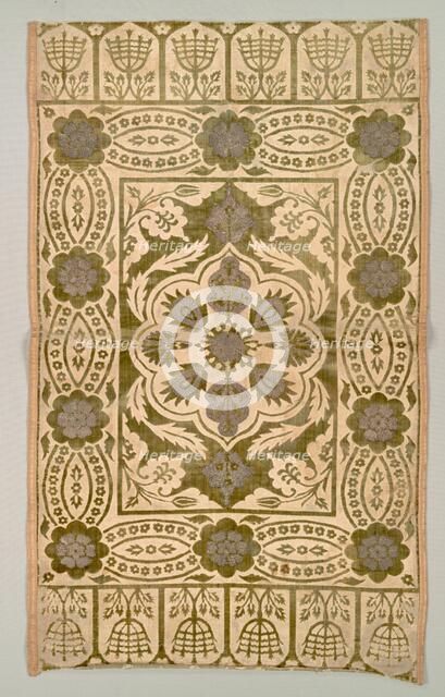 Velvet cushion cover, 1600s. Creator: Unknown.