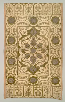 Velvet cushion cover, 1600s. Creator: Unknown