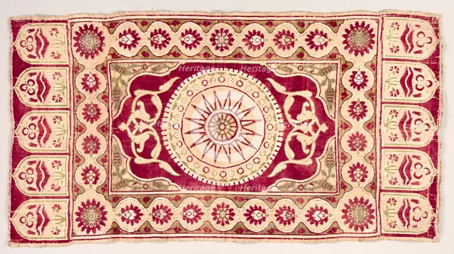 Velvet Divan Cushion, 17th century. Creator: Unknown.