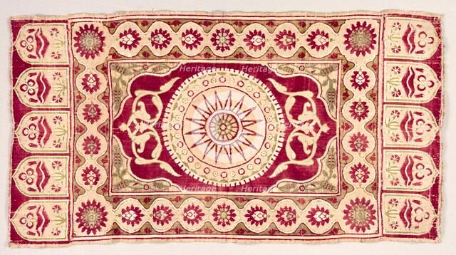 Velvet Divan Cushion, 17th century. Creator: Unknown.