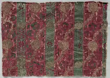 Velvet Fragment, 1400-1450. Creator: Unknown