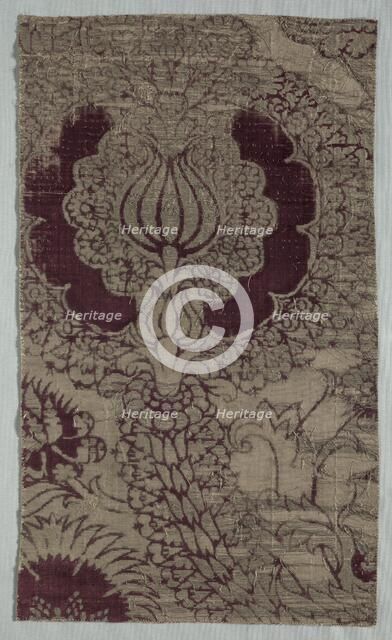 Velvet Fragment, 1400s. Creator: Unknown.