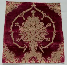 Velvet Fragment, 1400s. Creator: Unknown