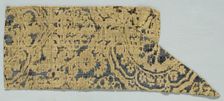 Velvet Fragment, 1400s. Creator: Unknown