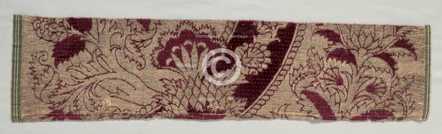 Velvet Fragment, 1400s. Creator: Unknown.