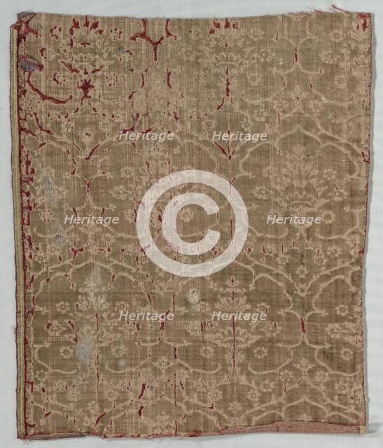 Velvet Fragment, 1400s. Creator: Unknown.