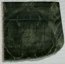 Velvet Fragment, 1400s. Creator: Unknown
