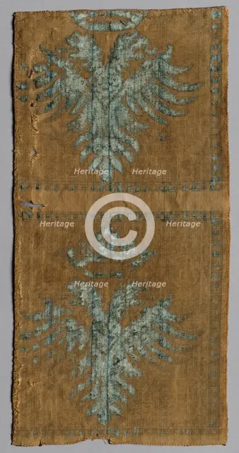 Velvet Fragment, 1400s. Creator: Unknown.