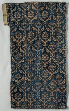 Velvet Fragment, 1500s-1600s. Creator: Unknown
