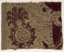 Velvet Fragment, 15th century. Creator: Unknown