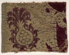 Velvet Fragment, 15th century. Creator: Unknown