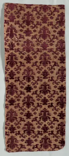 Velvet Fragment, 1600-1640. Creator: Unknown
