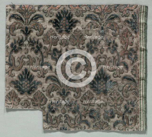 Velvet Fragment, 1600s. Creator: Unknown.