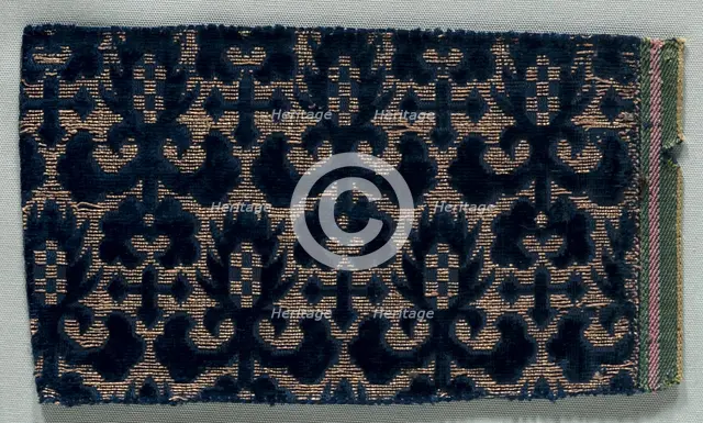 Velvet Fragment, 1600s. Creator: Unknown.