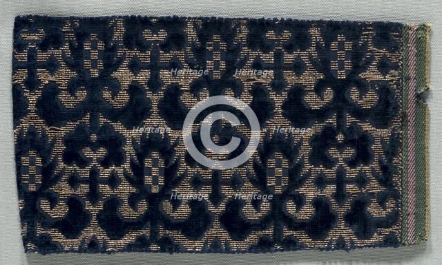 Velvet Fragment, 1600s. Creator: Unknown.