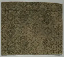 Velvet Fragment, 1600s. Creator: Unknown
