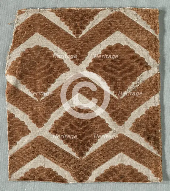 Velvet Fragment, 1600s. Creator: Unknown.
