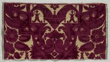 Velvet Fragment, 1600s. Creator: Unknown