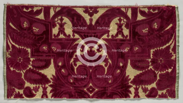 Velvet Fragment, 1600s. Creator: Unknown.