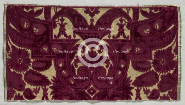 Velvet Fragment, 1600s. Creator: Unknown.
