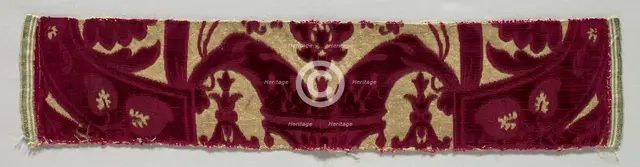 Velvet Fragment, 1600s. Creator: Unknown.