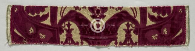 Velvet Fragment, 1600s. Creator: Unknown.