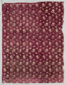 Velvet Fragment, 1600s. Creator: Unknown
