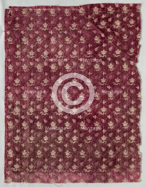 Velvet Fragment, 1600s. Creator: Unknown.