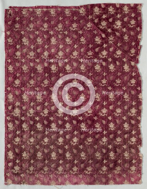 Velvet Fragment, 1600s. Creator: Unknown.
