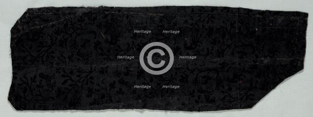 Velvet Fragment, 1600s. Creator: Unknown.
