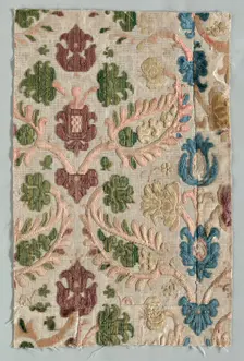 Velvet Fragment, 1600s. Creator: Unknown