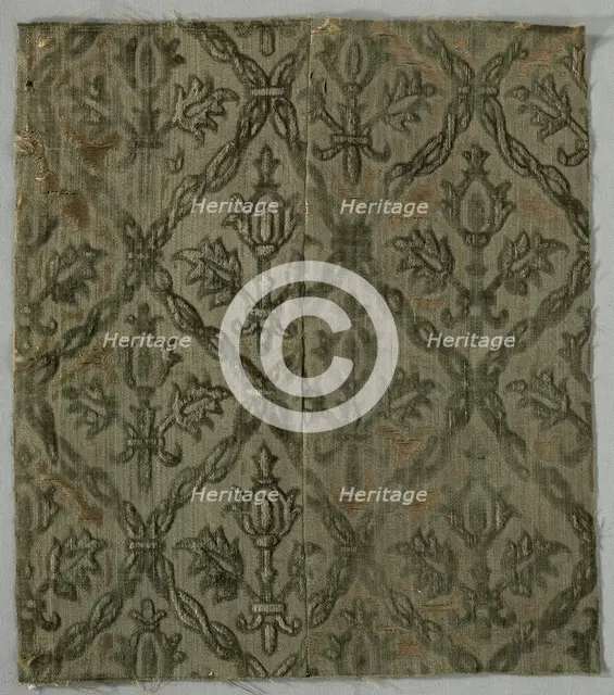 Velvet Fragment, 1650-1699. Creator: Unknown.