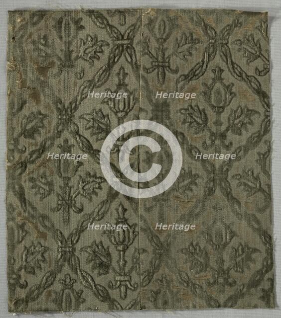 Velvet Fragment, 1650-1699. Creator: Unknown.