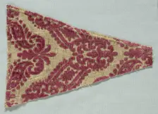 Velvet Fragment, 1650-1699. Creator: Unknown