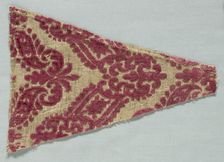 Velvet Fragment, 1650-1699. Creator: Unknown